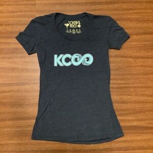 Keep calm Chive on blue tee KCCO wave graphic